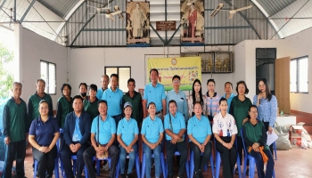 ต้อนรับคณะศึกษาดูจาก องค์การบริหารส่วนตำบลนาม่วง โดยได้มาศึกษาดูงานเรื่อง กองทุนฌาปนกิจธนาคารขยะฯ